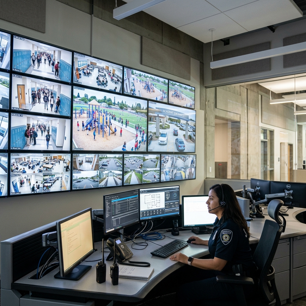 Security surveillance monitoring control room